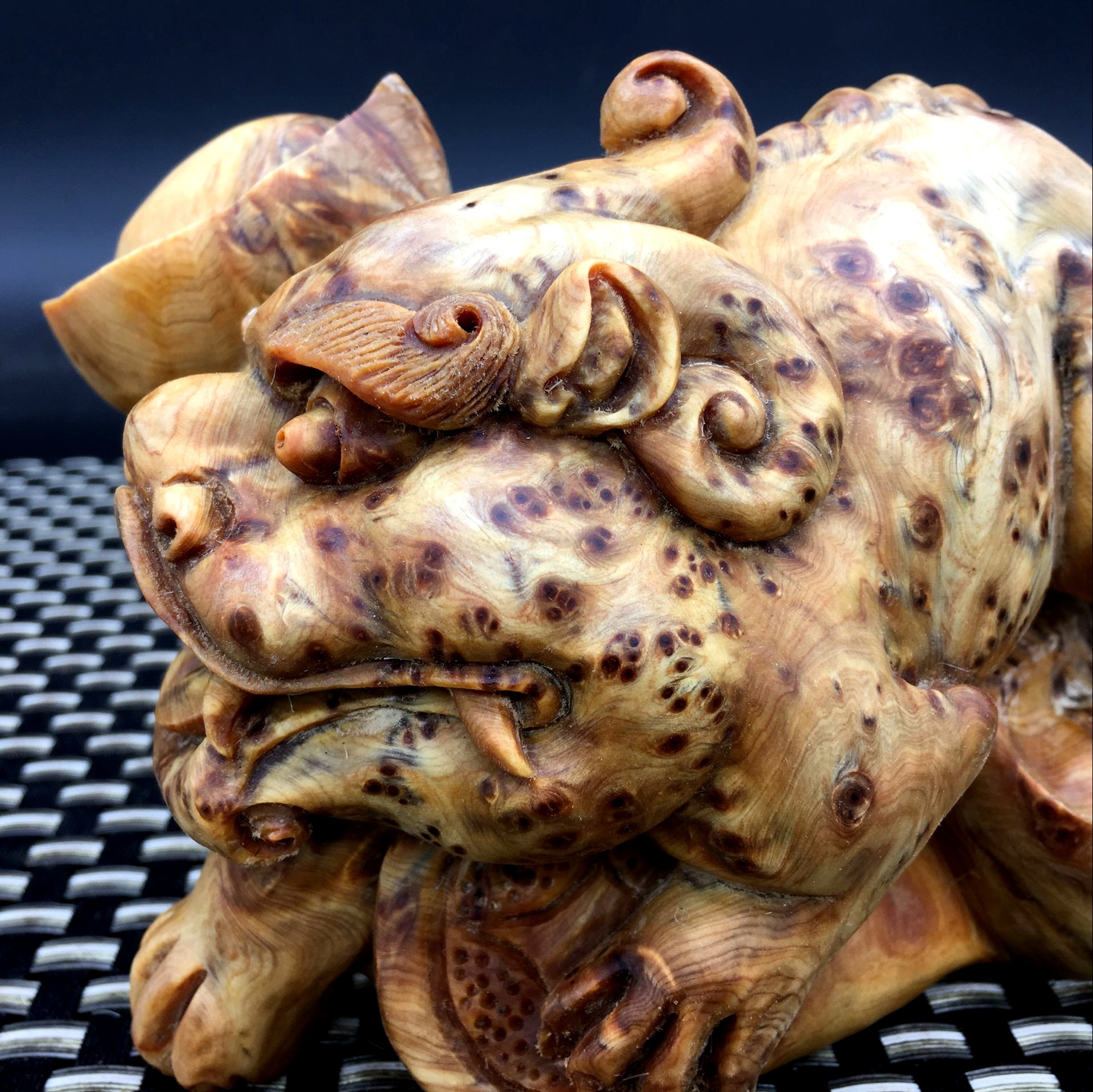 太行崖柏根雕摆件招财貔貅满瘤疤手工雕刻木雕工艺品文玩