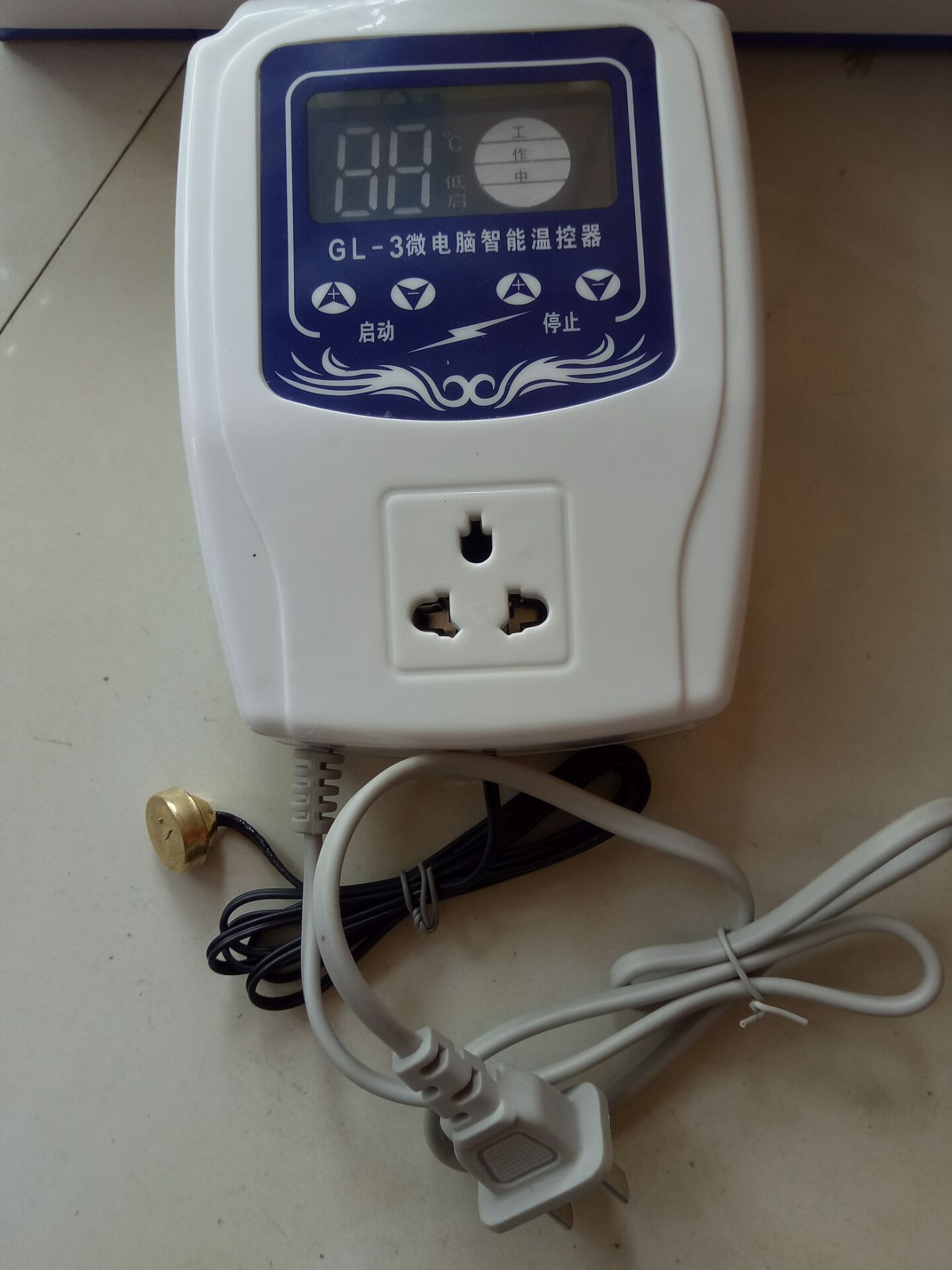 电脑智能温度控制器暖气热水循环泵温控器带显示水泵温控开关