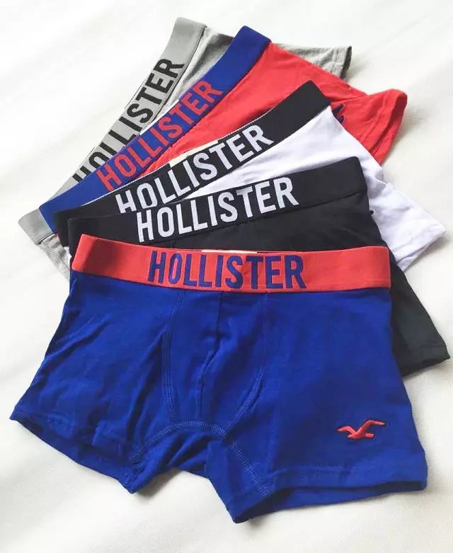 hollister新款海鸥af男士平角内裤 af4角内裤 纯棉修身