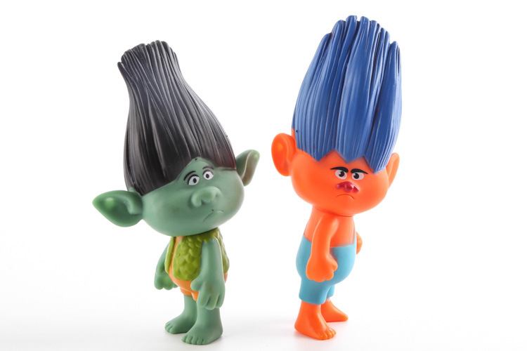 【梦工厂魔发精灵trolls 6款丑娃巨魔娃娃玩具公仔模型摆件儿童玩偶】