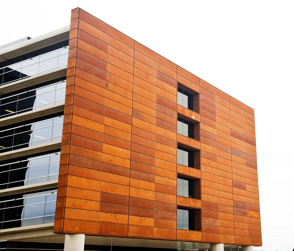 丰众耐候钢板 锈耐候钢幕墙案例耐候钢加工雕花考登钢09cupcrni-a