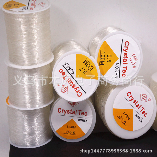 进口圆形透明鱼丝弹力线 100米白色水晶线DIY串珠弹力绳饰品配件
