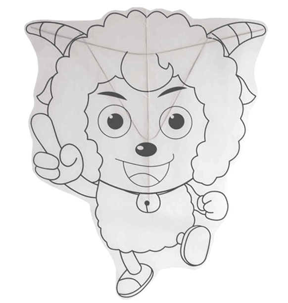 厂家直销儿童涂鸦教学风筝 diy空白手绘风筝批发定制可加印logo