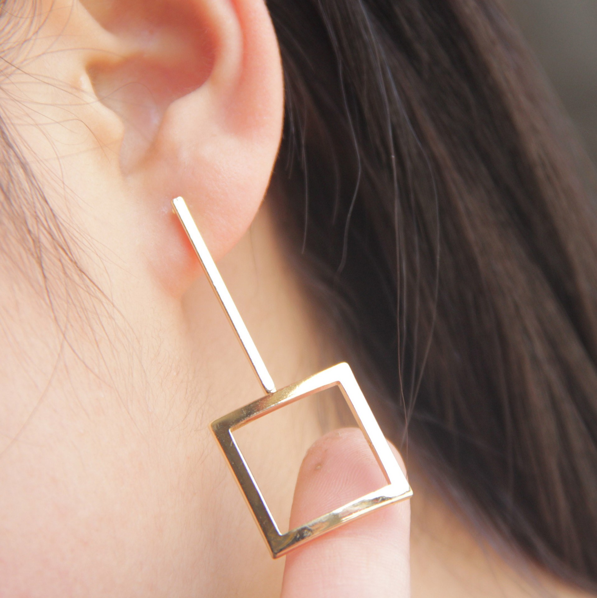 新款外贸饰品方形简约耳钉个性设计百搭气质精品耳饰现货批发