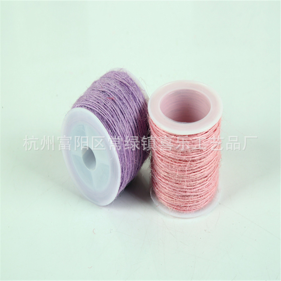 1mm Color Single Strand Fine Hemp Thread Kindergarten Handicraft DIY Material Hemp Rope 16 Color 50 M
