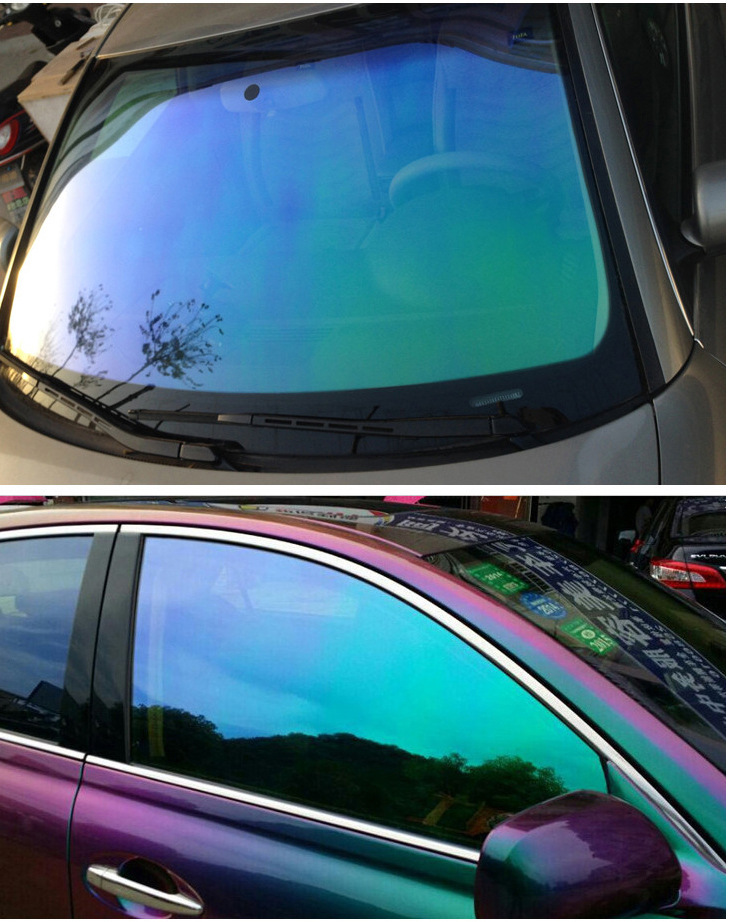 韩国紫光炫彩变色龙蓝色妖姬 汽车高隔热玻璃防爆太阳膜 4s店专供
