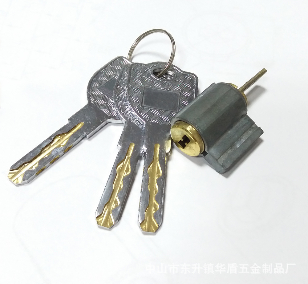 高级球锁锁芯 超b级叶片铜钥匙 锌合金铜胆锁芯