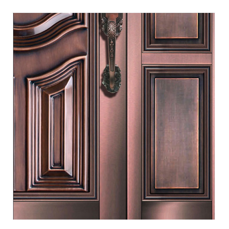 豪华防盗门优质别墅铜门简约别墅铜门批发高品质紫铜子母门
