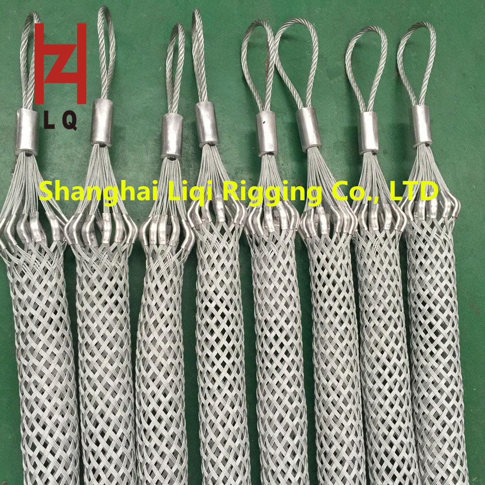 丽奇索具专业研发生产钢丝绳电缆网套,力电缆网套,牵引网套,光钎网套