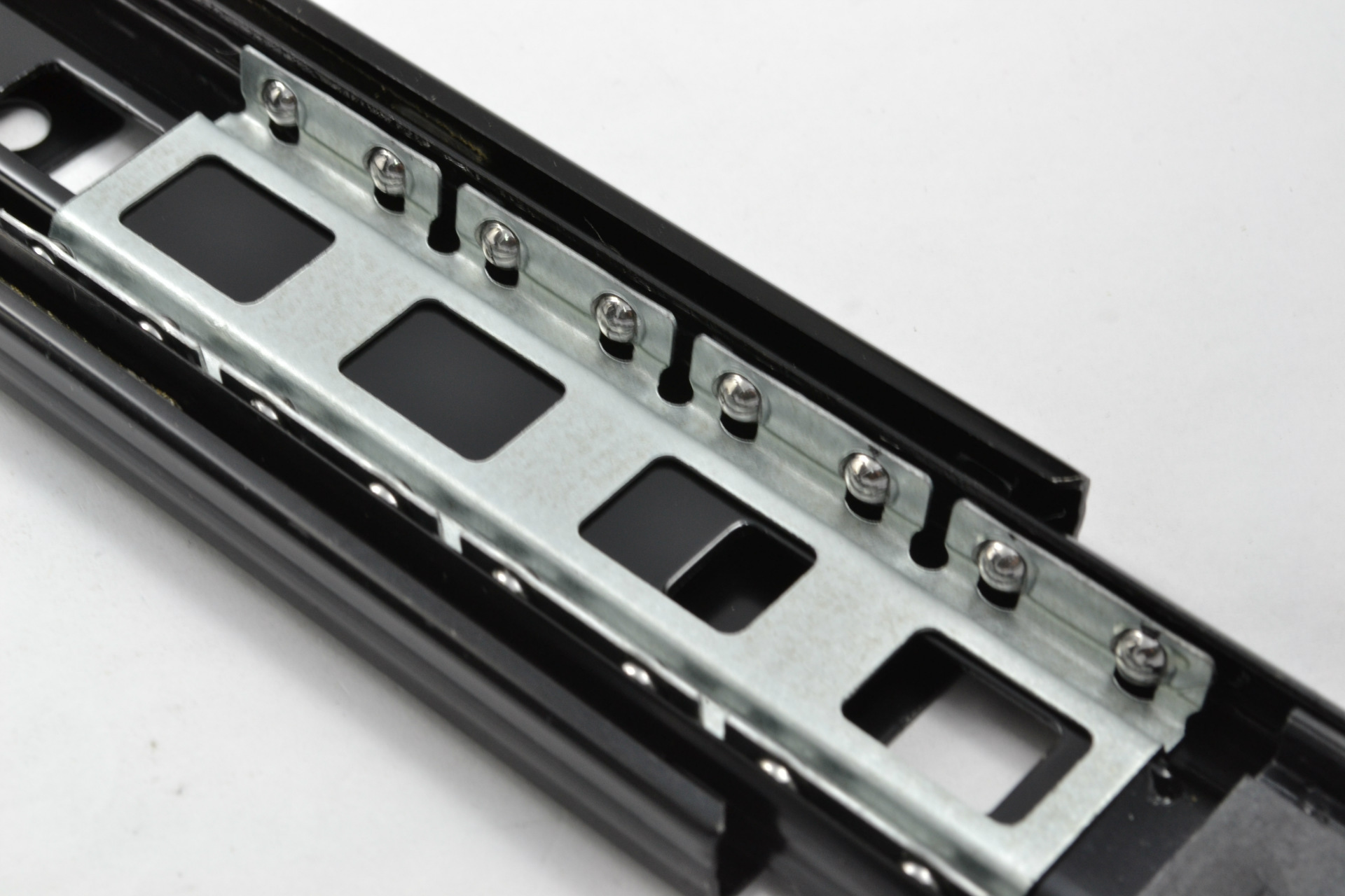 hidshi 黑色钢珠滑轨 三节隐藏阻尼滑轨 三节滚珠抽屉滑轨导轨