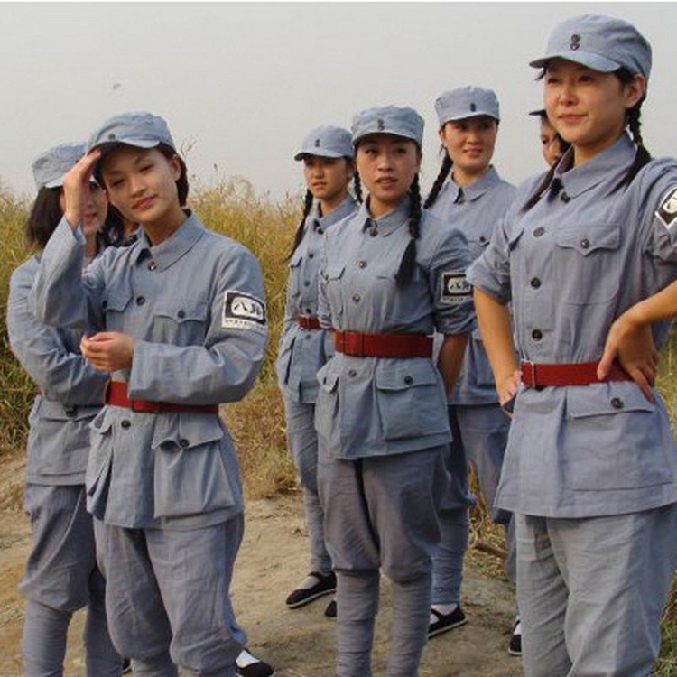 成人儿童小红军衣服舞台演出服八路军舞台剧合唱团服装红卫兵套装