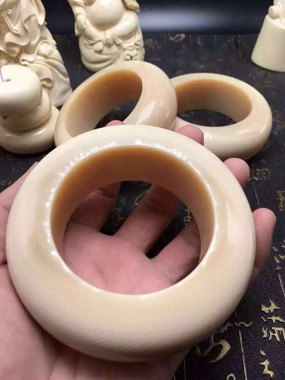 工厂批发 仿象牙贵妃手镯2.0 收藏送礼 纯天然 手工 苏州牙雕