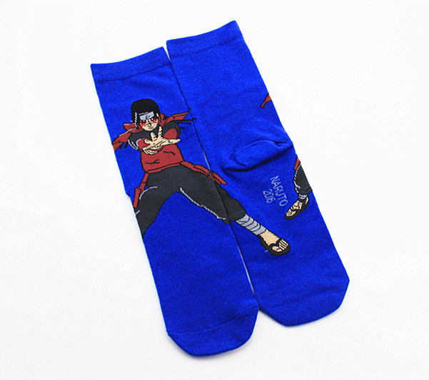 漫画忍者棉质卡通袜棉男厂家直销袜子个性潮袜低价批发动漫男袜子