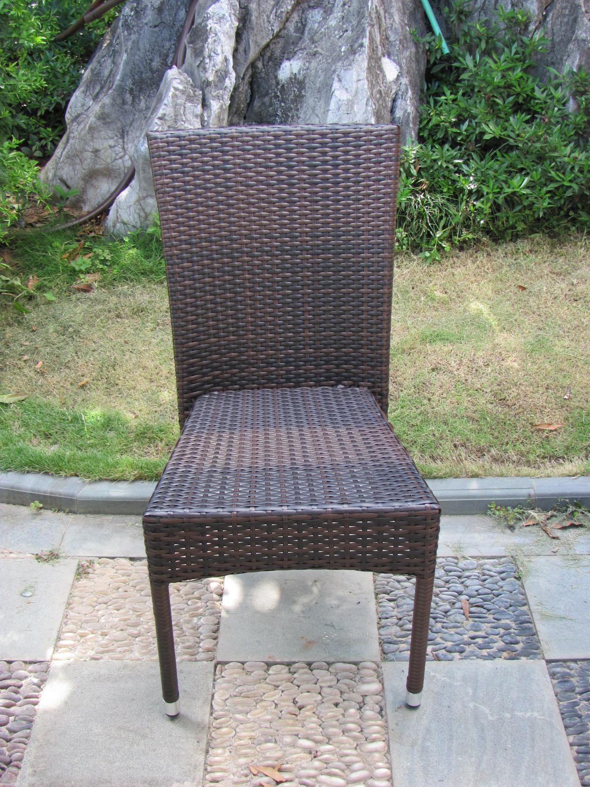 藤编休闲桌椅阳台庭院户外堆高藤条椅防藤办公椅会客椅 - 办公批发网