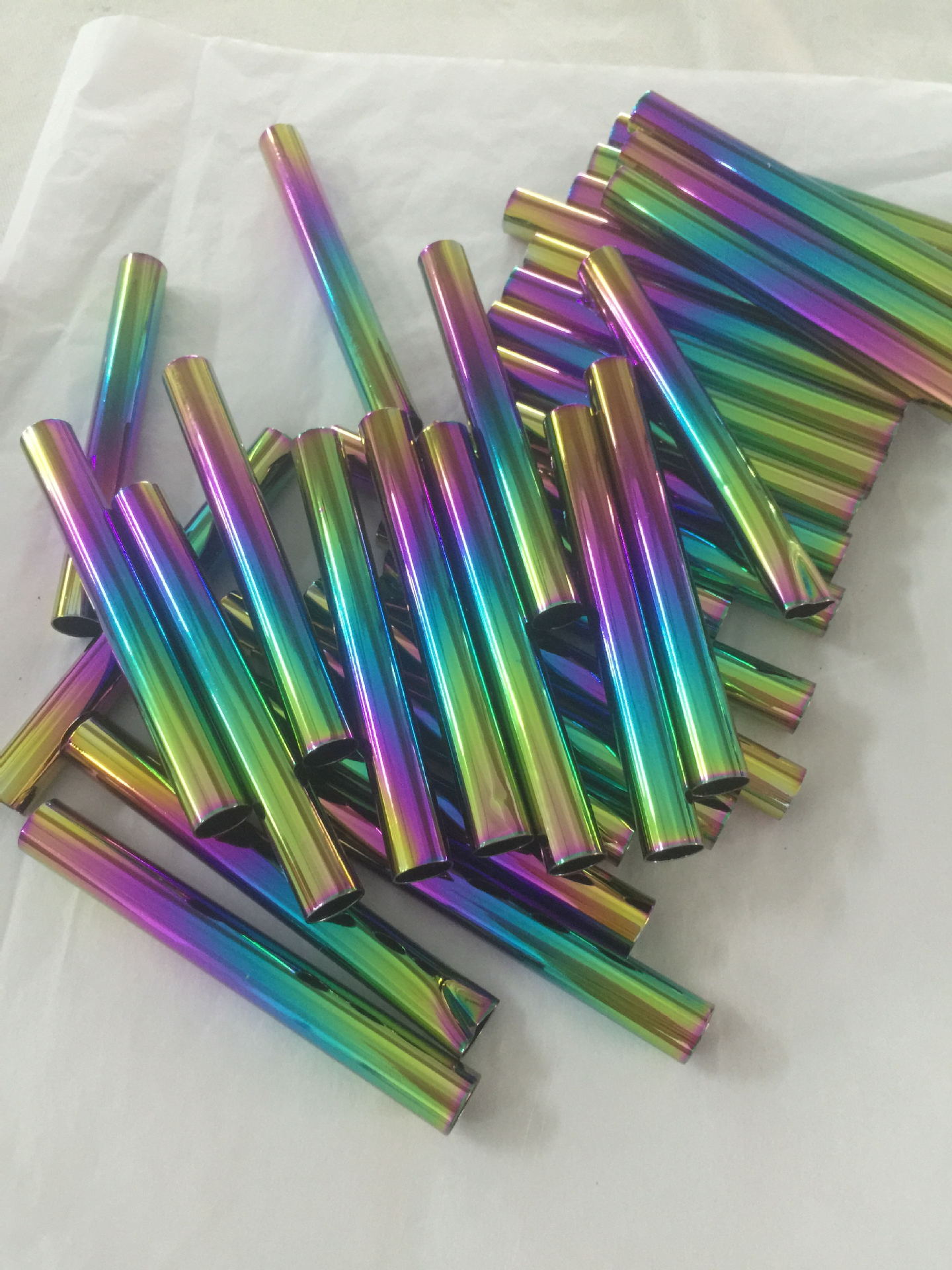 美妆工具定制眉笔 镀膜彩色化妆刷笔筒 真空电镀炫彩眼影刷