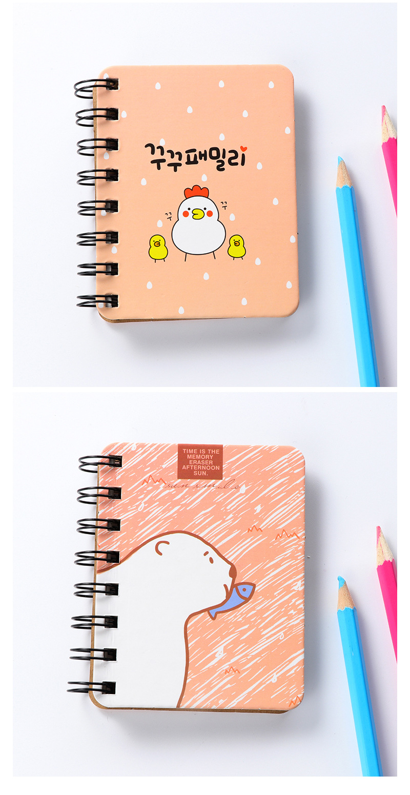 韩国文具学生侧翻线圈本笔记本子便携记事本小本子
