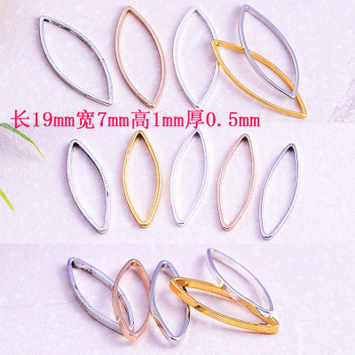 长期供应19*7mm马眼铜钢管圈 diy铜服饰饰品配件jx7268