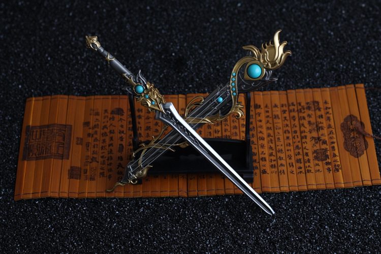 网三武器周边橙武长歌门胆琴心合金模型万花五