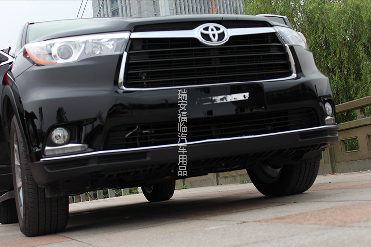 15款汉兰达前保险杠饰条 新汉兰达专用改装前杠饰条 下中网饰条