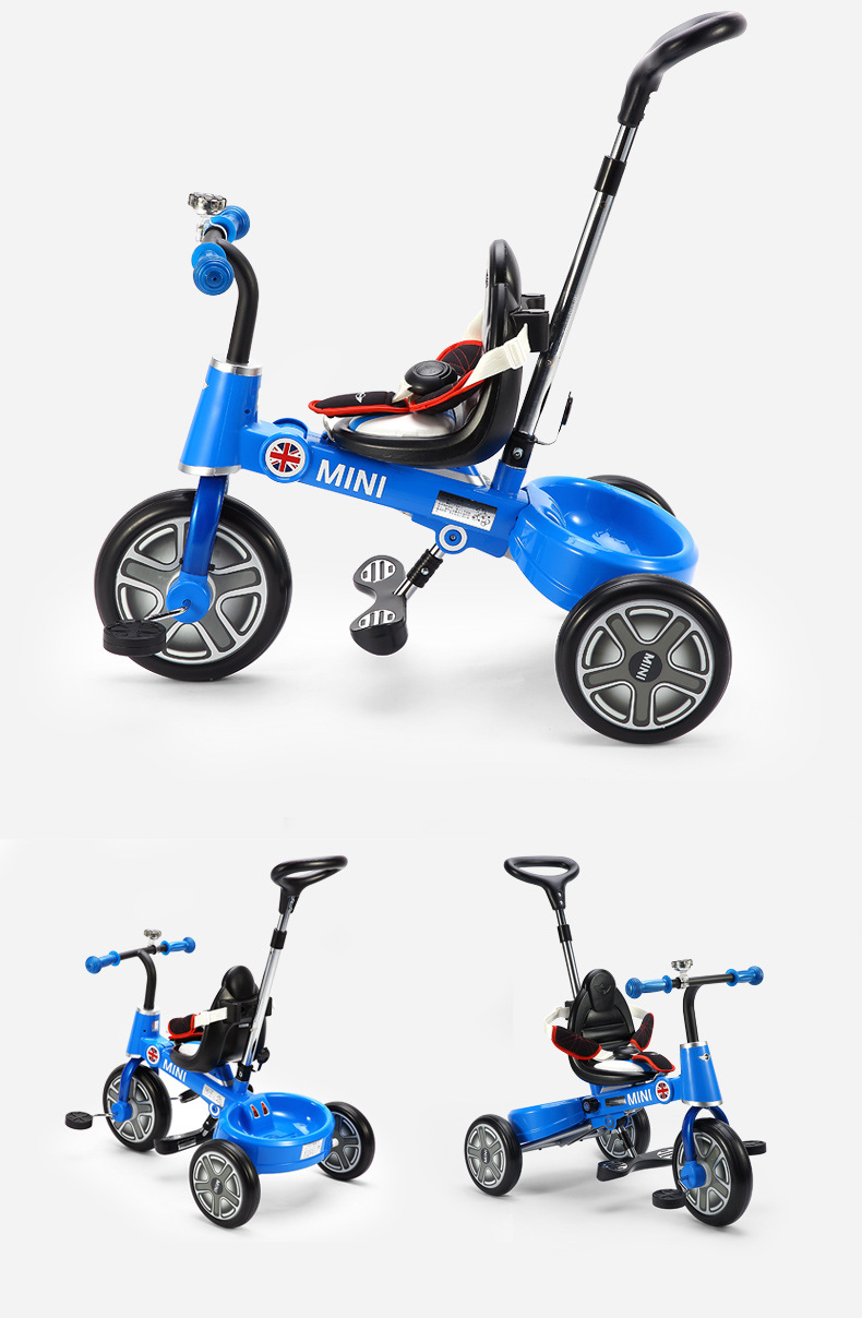 儿童折叠三轮手推车童车 星辉正版适用mini宝宝脚踏车 直销现货