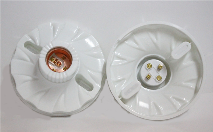 大平口灯座电玉螺口平灯头灯座 e27灯头灯座 螺旋灯头灯座12cm