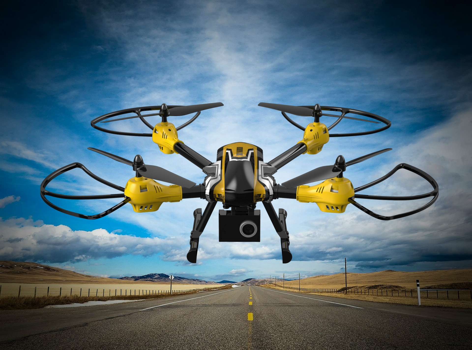 伟力q353 海陆空三栖飞船 遥控滑翔无人机航母四轴飞行器航模玩具