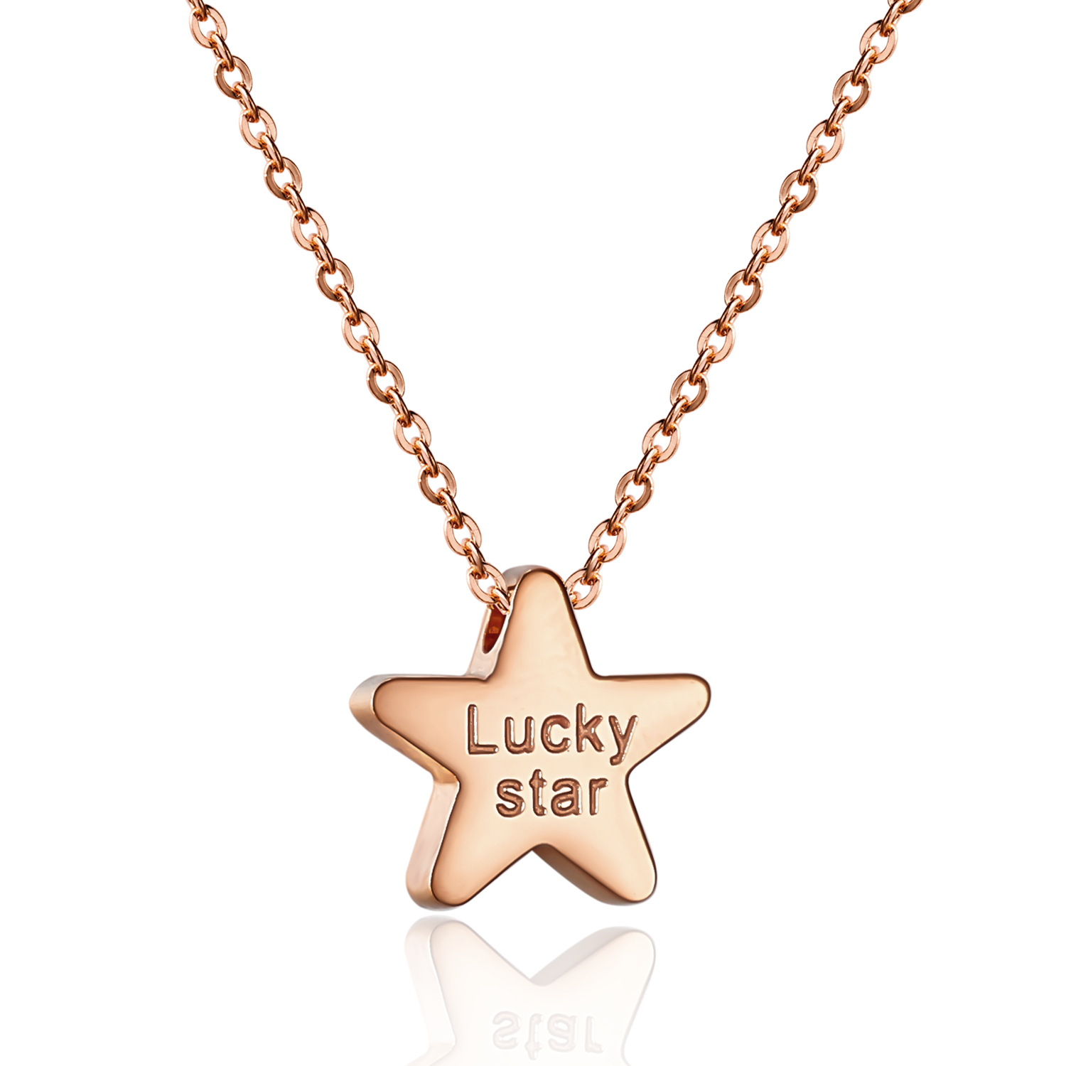 钛钢饰品批发luckystar幸运五角星韩版简约女士项链精美礼品