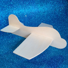 儿童DIY创意手工雪花泥珍珠泥超轻粘土丙烯彩绘木质飞机模型