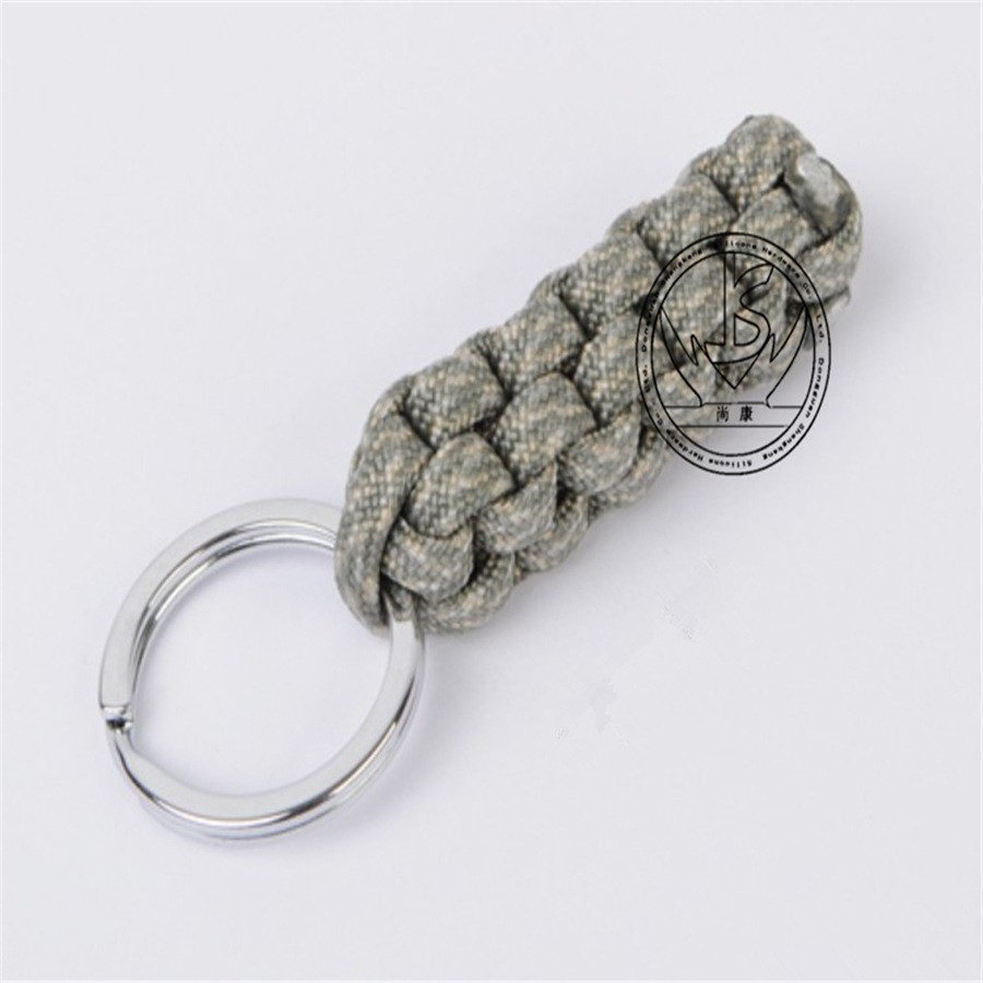 七芯伞绳编织编织拉头 户外运动服装拉链拉头编织 编织拉头钥匙扣