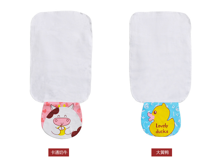 婴儿汗巾儿童纯棉吸汗巾/垫背巾 宝宝隔汗巾卡通纱布巾厂家批发