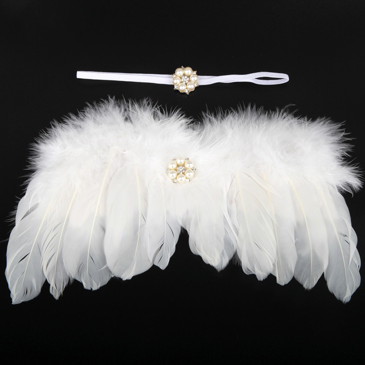 欧美热销婴儿天使翅膀套装 儿童拍照道具羽