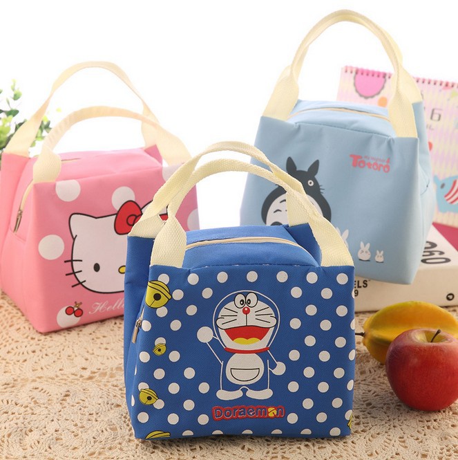 Korean Style Cute Cold Preservation Insulated Bag Picnic Bag Lunch Bag with Zipper Lunch Box Bag