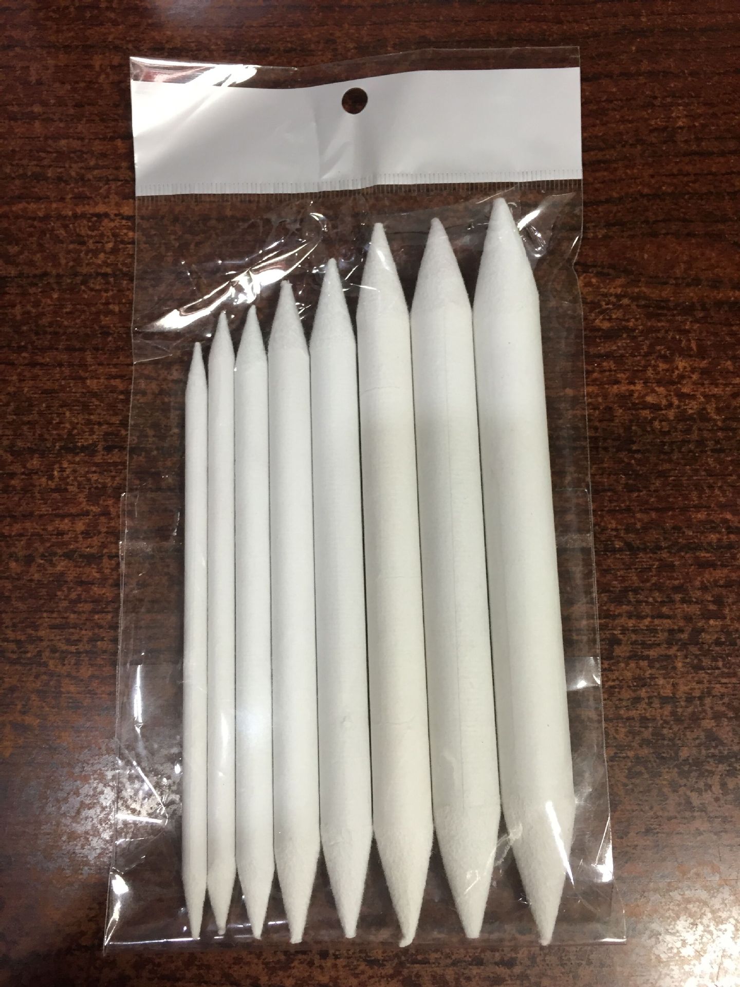 素描专用纸笔 8支装白色 素描纸擦笔 素描涂抹笔(大中小号8支)