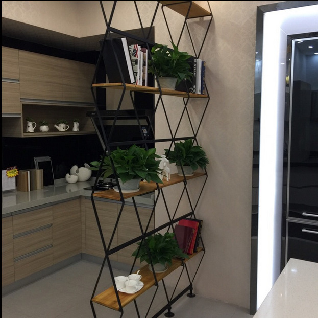 复古屏风隔断室内创意铁艺花架置物架铁艺大厅办公室休闲吧玄关