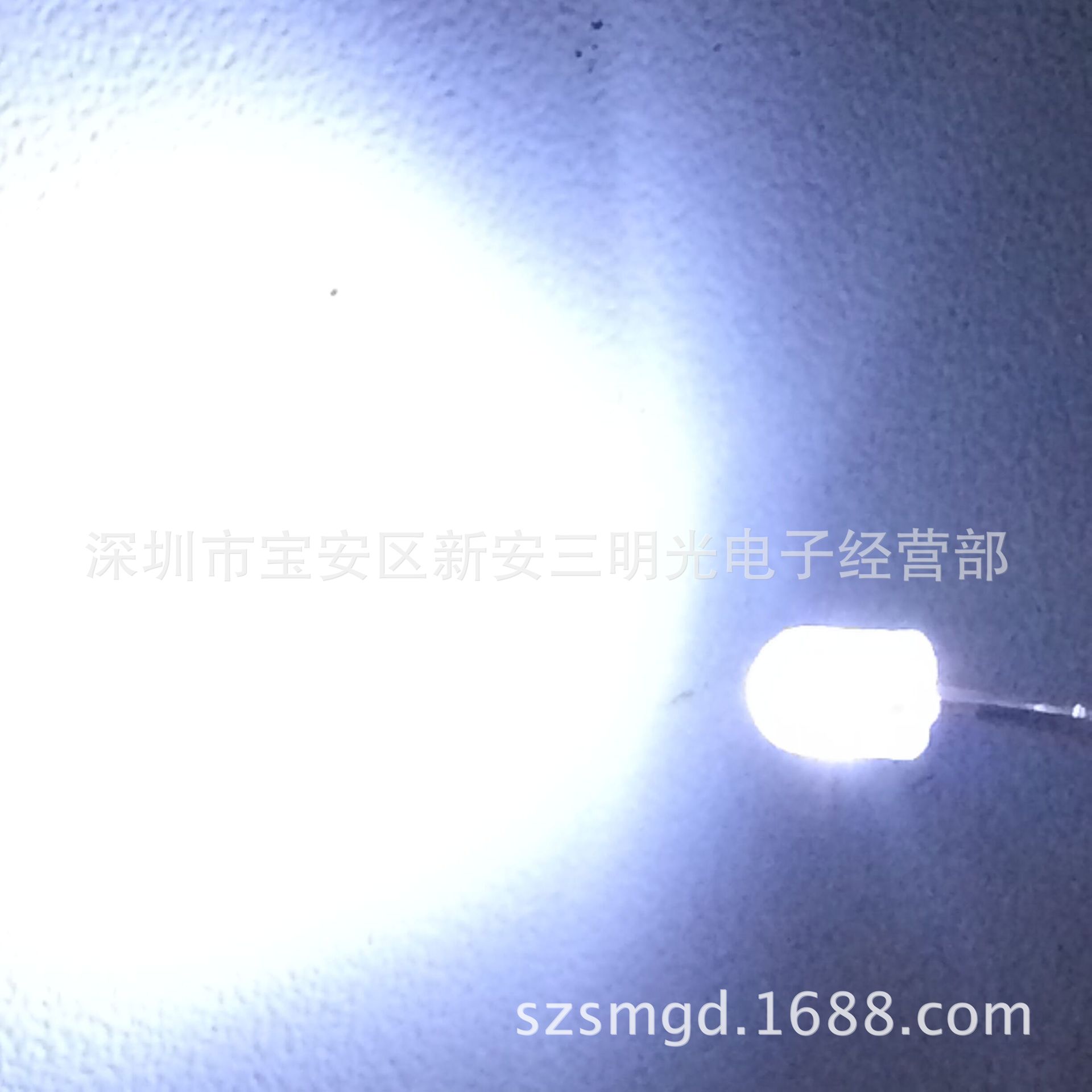 高亮f3圆头41高无边白灯led发光管白光3mm41高无边白色