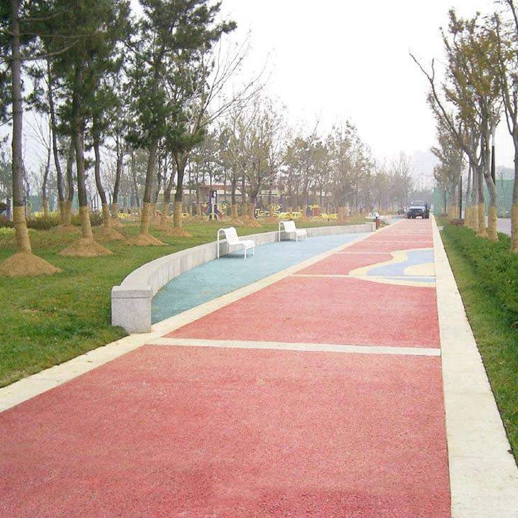 透水混凝土地坪 彩色透水混凝土 园林路面专业施工透水地坪工程