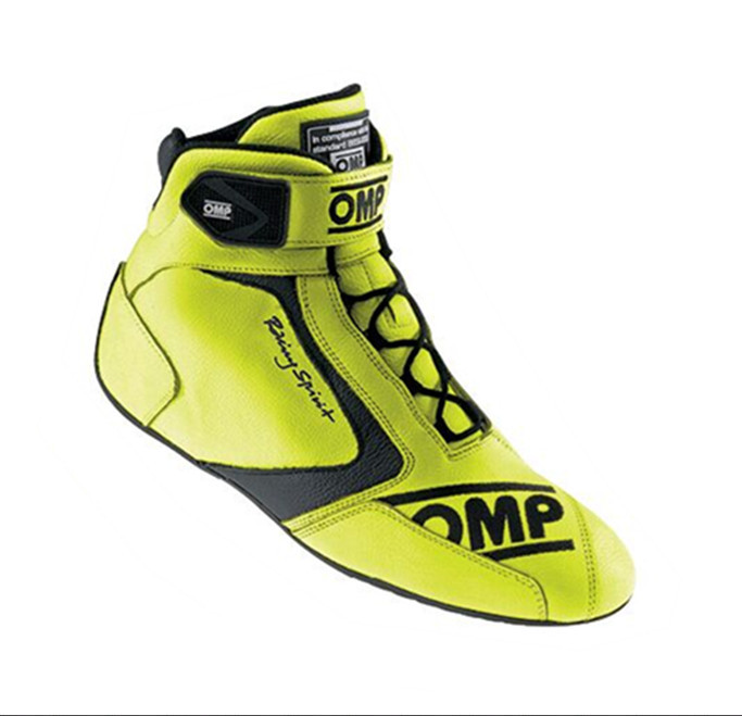 omp赛车鞋 汽车赛车靴 卡丁车越野车漂移赛车鞋 柠檬黄 现货