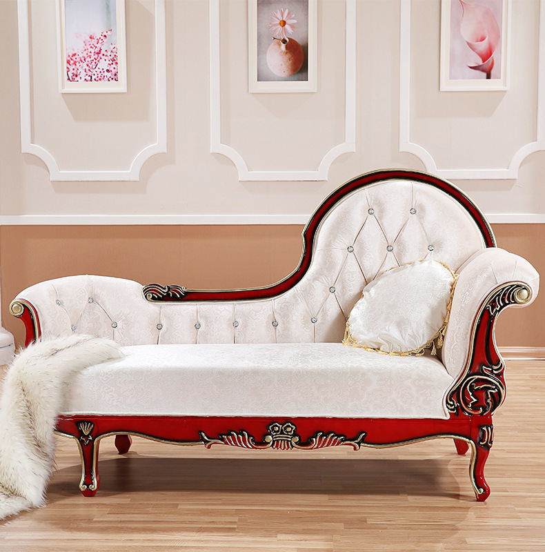 欧式贵妃椅 新古典贵妃椅 卧室躺椅别墅雕花美人靠 套房贵妃榻
