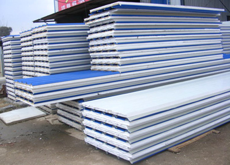 楼顶夹层夹芯板 泡沫彩钢夹心板 仓库专用建材彩钢夹芯板