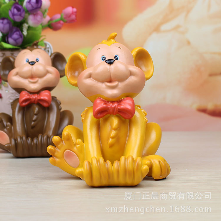 Factory Wholesale Creative New Home Decoration Resin Crafts Monkey Bear Mobile Phone Holder Lazy Bracket