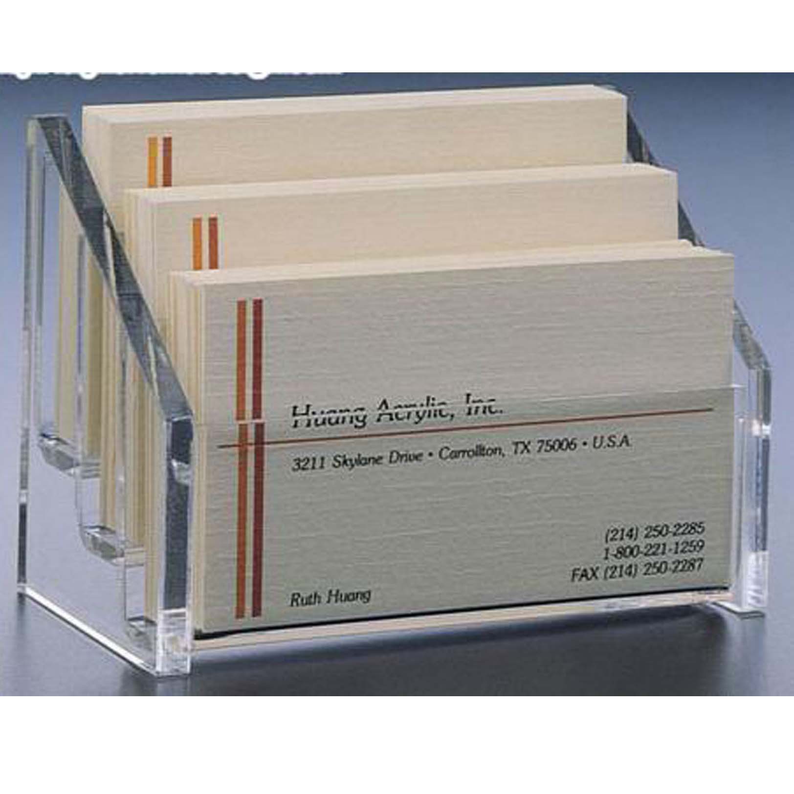 五层亚克力透明名片盒 桌面多层卡片盒 有