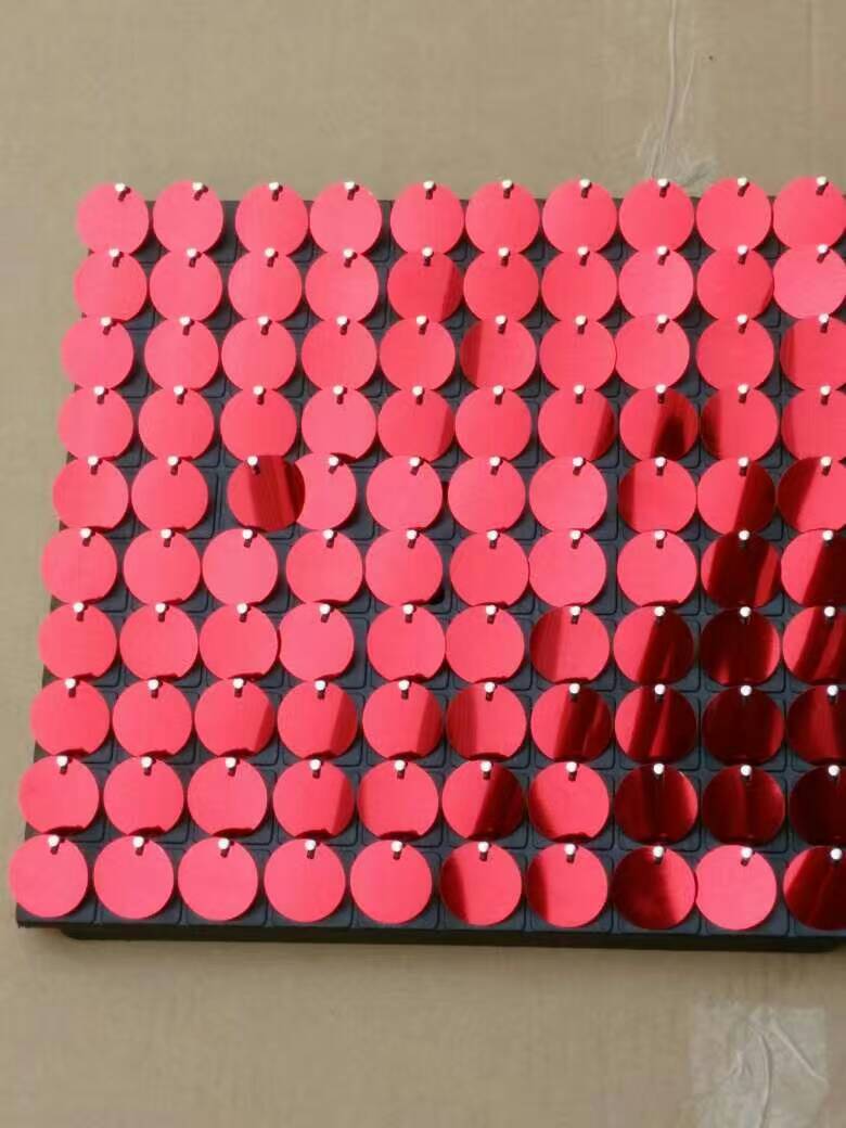 锦业风动亮片板/户外牌匾/广告门头装饰材料风动板圆形-特种建材