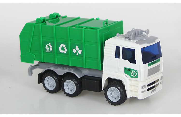 仿真城市环保玩具惯性环卫车儿童清理车垃圾车清洁车模型彩盒装