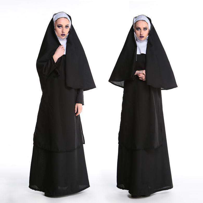 2016年新款教堂圣母玛丽亚修女服装万圣节角色扮演舞台演出服装