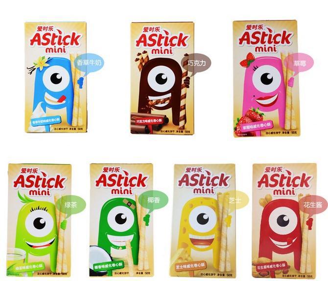 印尼进口爱时乐芝士威化卷心酥50g36箱零食品pk纳宝帝蛋卷