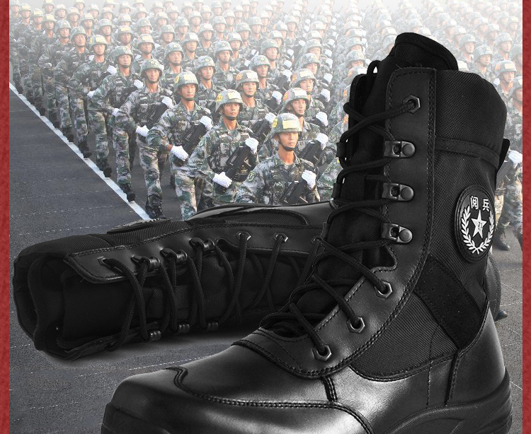 厂家直销配发15阅兵作战靴军靴 男特种兵**战术靴户外登山.