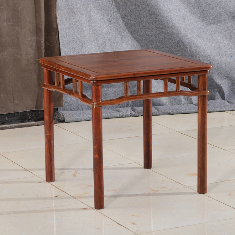 仿古中式家具 古典实木小方台简易餐桌椅组合红木家具明式方桌
