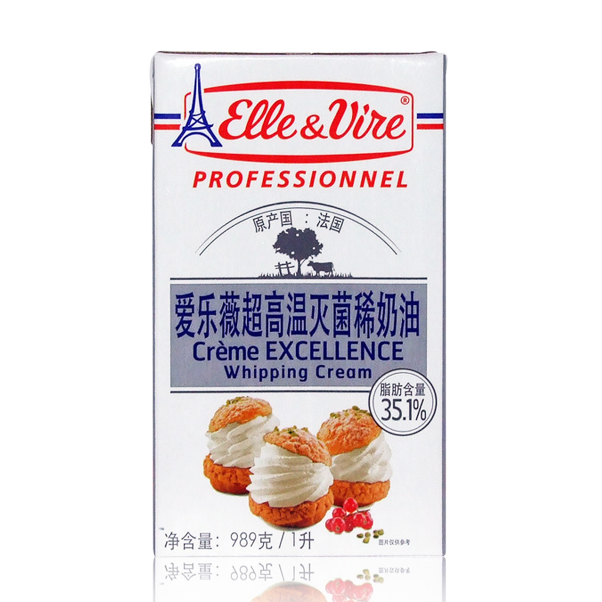 法国铁塔淡奶油 稀奶油淡忌廉蛋糕烘焙原料动物性奶油12*1l