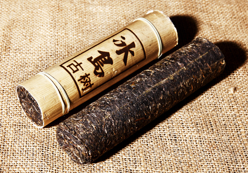 笋壳包装特级普洱茶云南特产500g冰岛古树茶竹筒龙柱茶