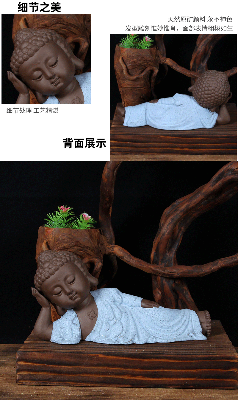 卧式弥勒佛-紫砂_04